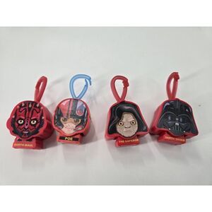 LOT of 4 ~ McDonalds Star Wars Keychain Happy Meal‎ Toys 2019 POE DARTH MAUL